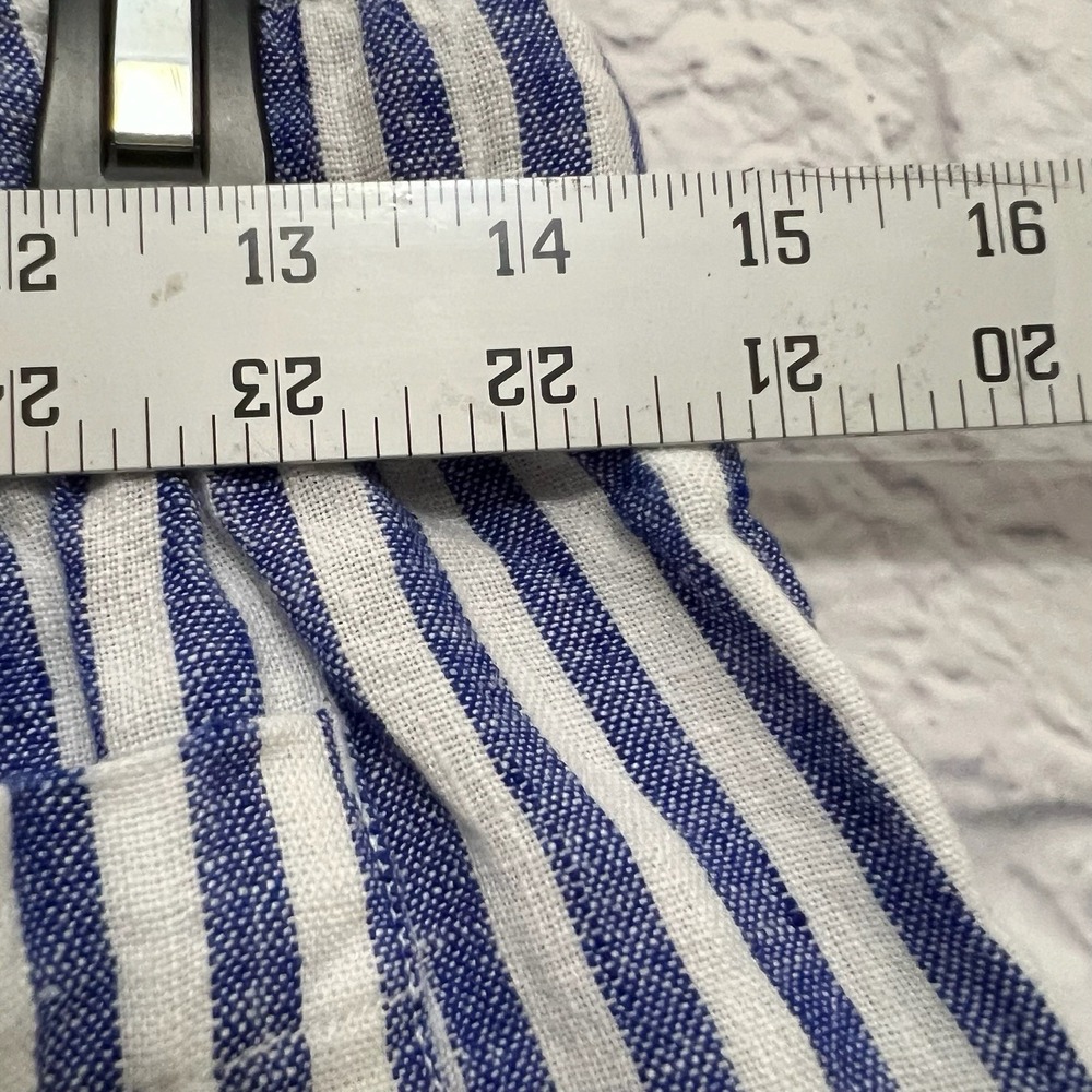 Lands' End Womens Shorts High Rise Striped Blue White Size S Casual Comfort - Picture 4 of 7